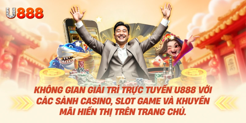 U88 – UU88 Nhà Cái U888.COM Kho Game Đa Dạng, Ưu Đãi Hấp Dẫn 2026 20 Không gian giải trí trực tuyến U888 với các sảnh casino, slot game và khuyến mãi hiển thị trên trang chủ.